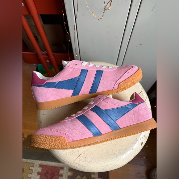 Gola Women's Elan Leather Sneaker Coral Pink/Moonlight/Raspberry - Picture 6 of 15